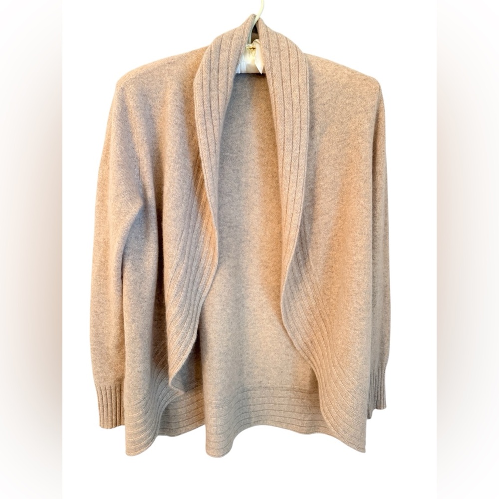 Unbranded 100% Cashmere Open Front Shawl Collar Sweater Cardigan